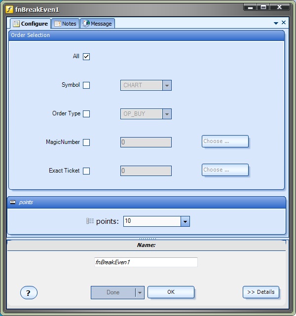 MT Expert Advisor Builder Forex Profit Exits Plug-in Breakeven