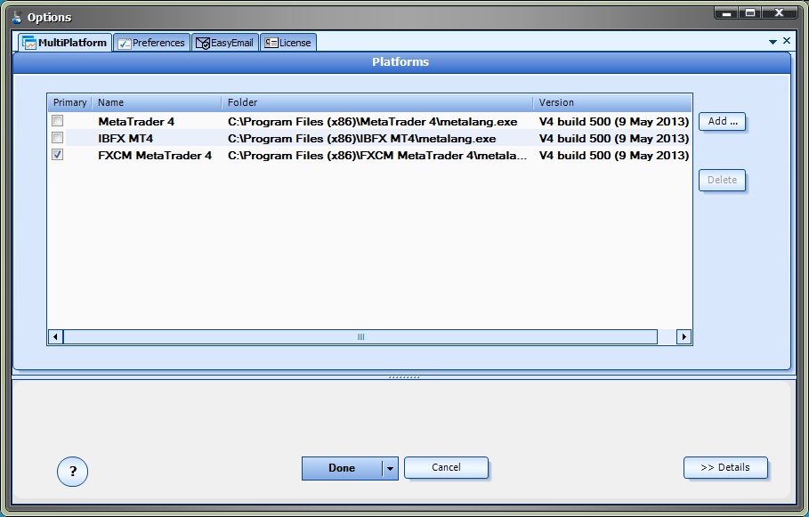 Multii MetaTrader Platform